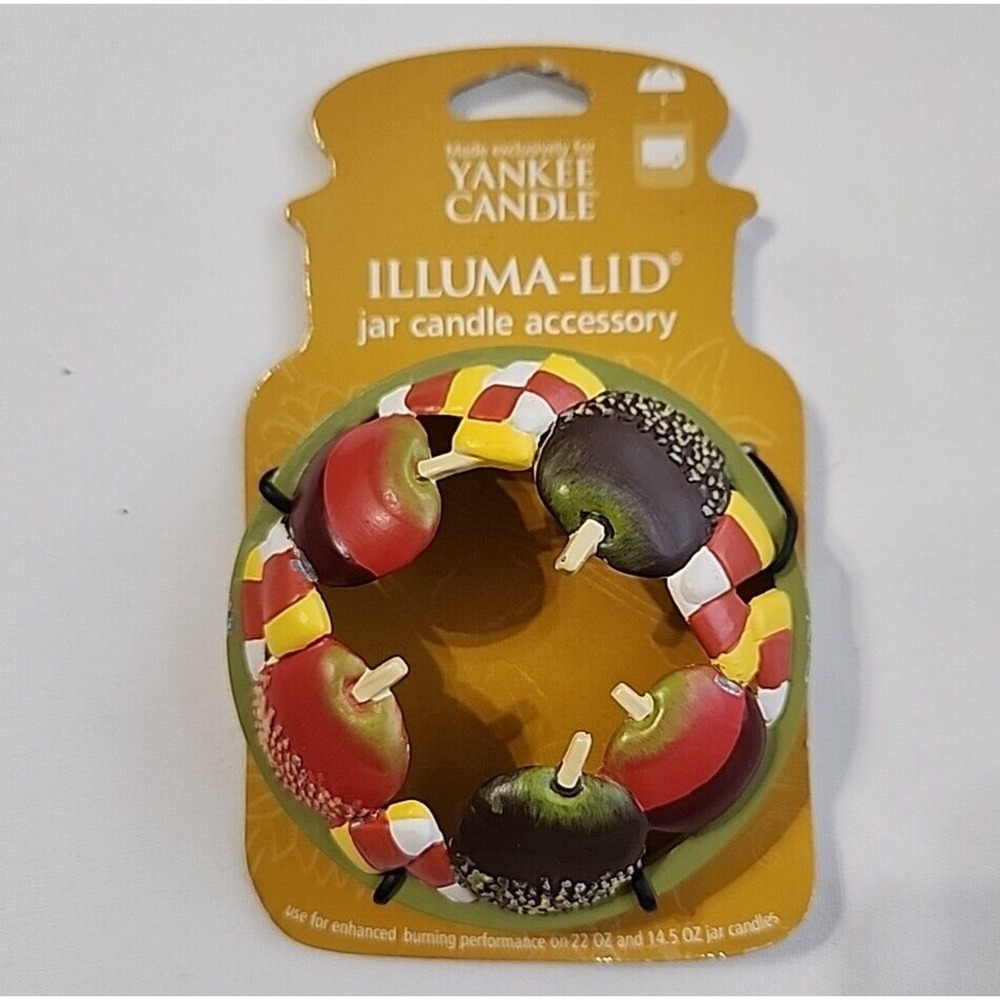 Yankee Candle Illuma-Lid Topper Accessory Candy Apple Fruit Halloween Candy Corn